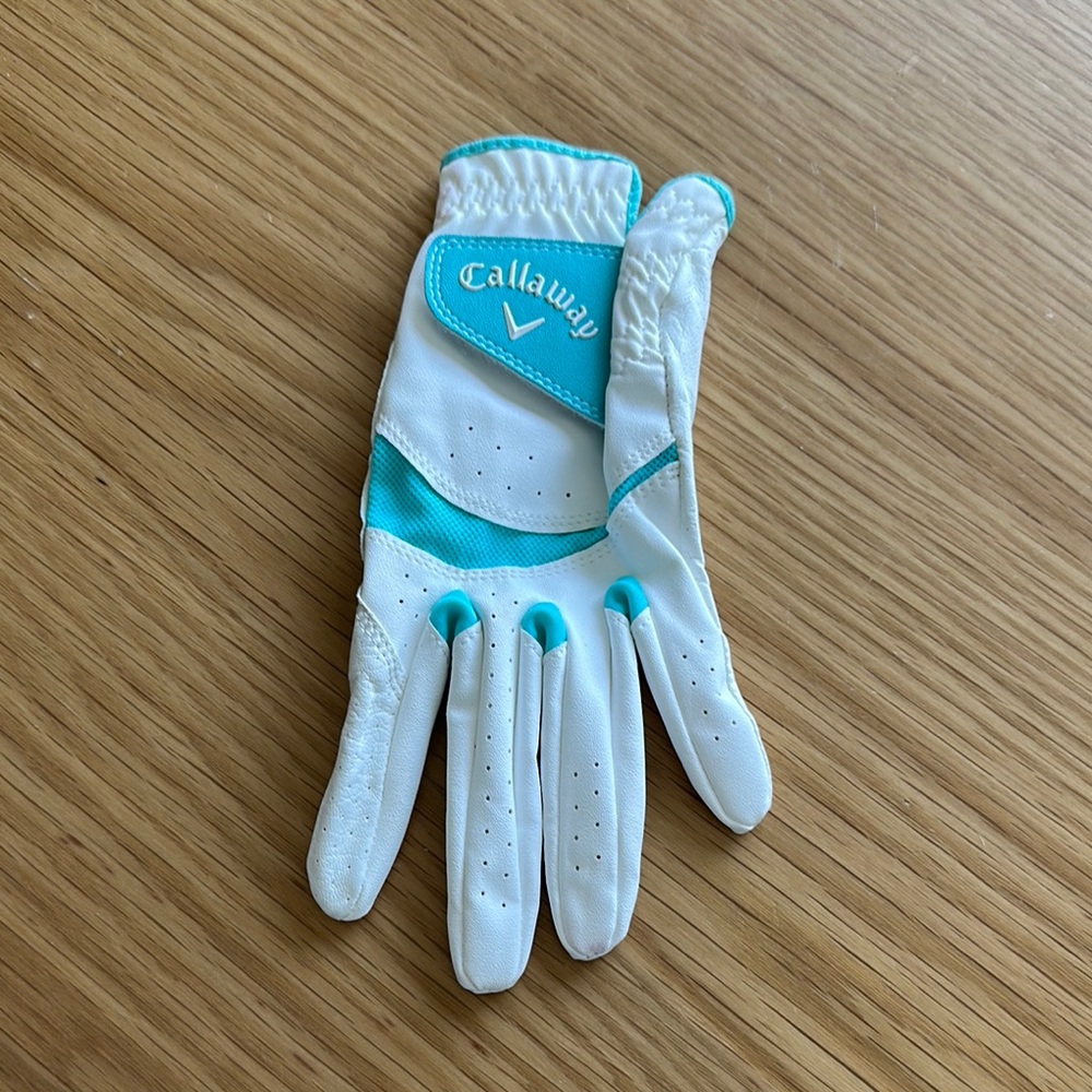 Callaway White and Blue Golf Glove